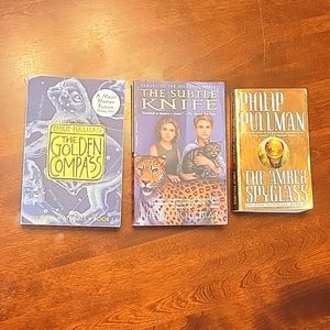 His Dark Materials series trilogy-Golden Compass Subtle Knife Amber Spyglass